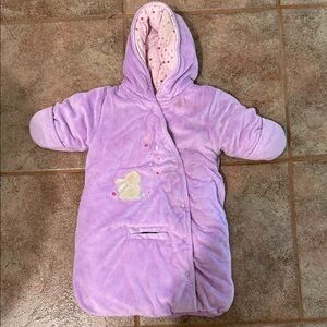 Carter's Purple Snow Sack with Bunny Design
